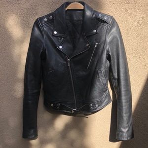 Blk Dnm Leather Jacket 1 Black